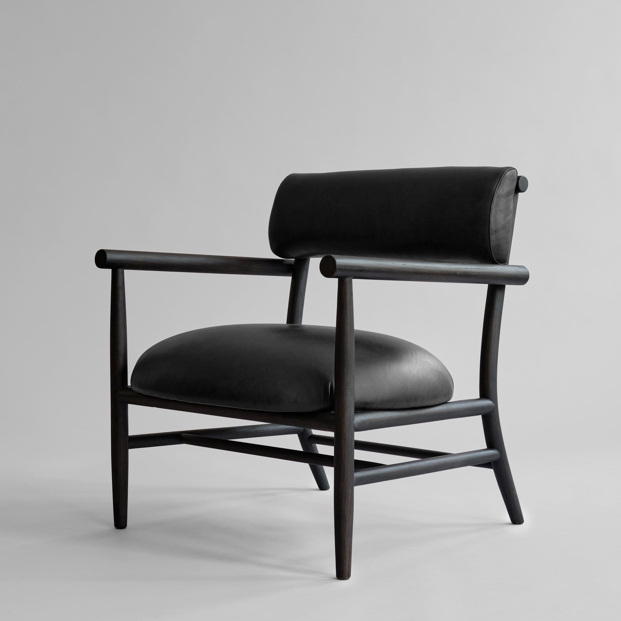 Nama Lounge Chair (Aniline Leather Black) - imagine 2