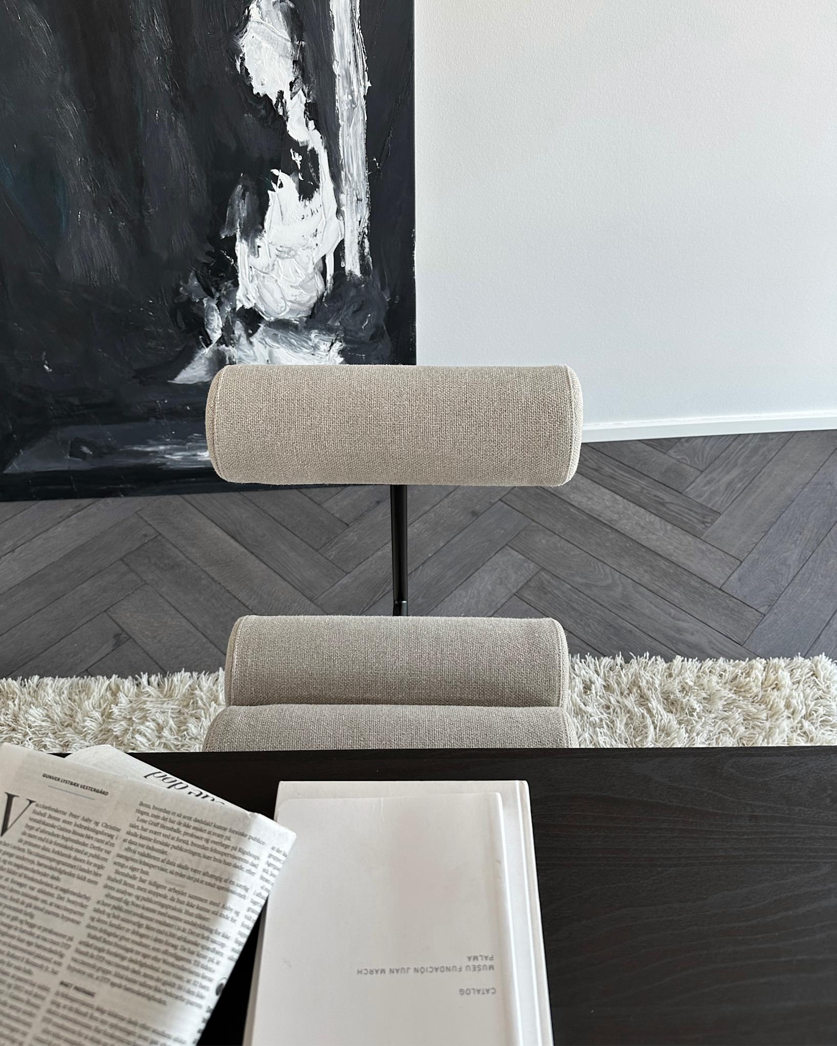 Hiro – Black Frame & Sand Linen - imagine 3